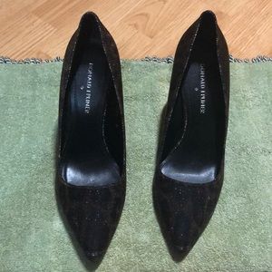 Donald J Pliner Pointed Toes Glitter Animal Print Pointed Toes Heels 7.5M